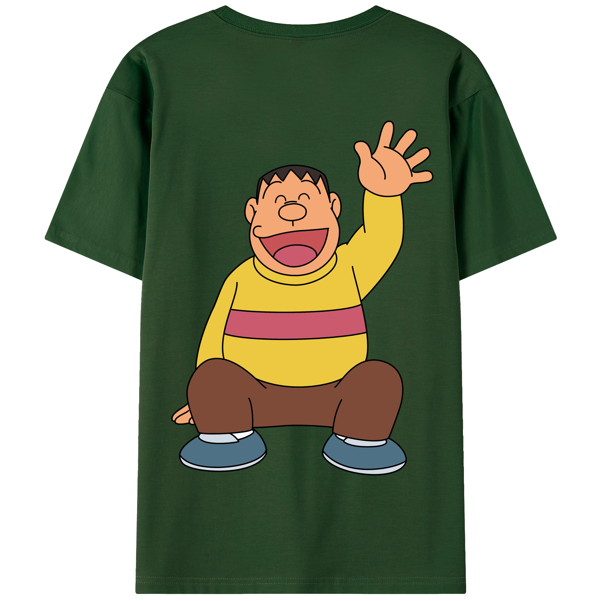 （画像用） ドラえもん 剛田武 Doraemon Gouta Takeshi 綿100％半袖Tシャツ（背面プリント）